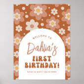 ファンキーなダaisyちゃん 1歳の誕生日パーティーへ ようこそ！ ポスター (正面)