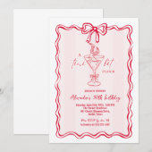 ファンキーなティニビトールドマティーニ バースデーパーティードゥードル 招待状 (正面/裏面)