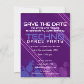 ファンキーなハウスパーティー誕生日招待状 招待状 (裏面)