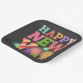 ファンキーなハッピーニューイヤー ペーパープレート (傾斜あり)