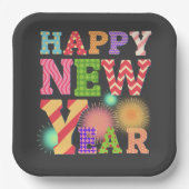 ファンキーなハッピーニューイヤー ペーパープレート (正面)