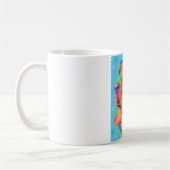 ファンキーなバセットハウンドのマグ コーヒーマグカップ (左)