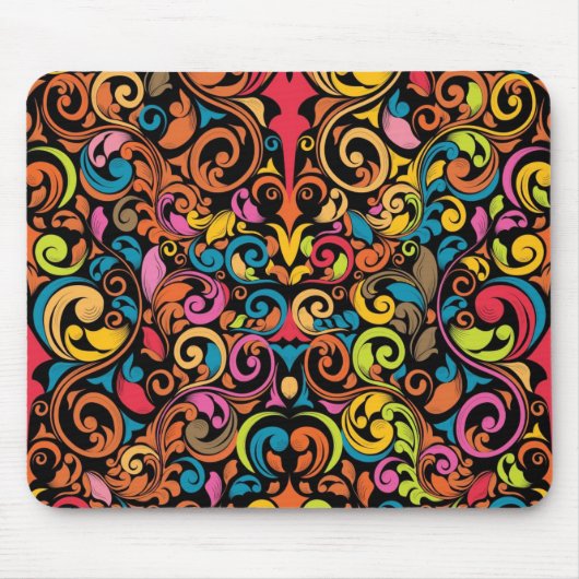 ファンキーなパターン マウスパッド (正面)