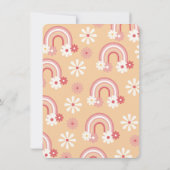 ファンキーなヒッピーの花の誕生日パーティー 招待状 (裏面)