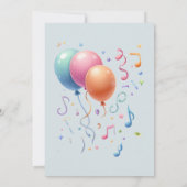 『ファンキーなヒポの誕生日バッシュボナンザ！』 招待状 (裏面)