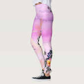 ファンキーなヒョウおよび花のレギング レギンス (左)