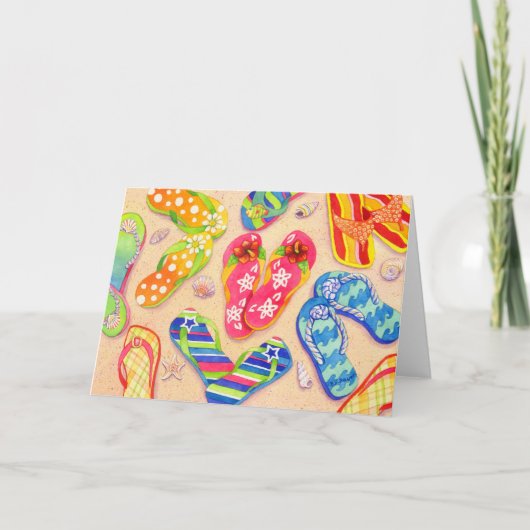 ファンキーなビーチサンダル カード (正面)