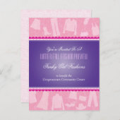 ファンキーなファッション・ショーの郵便はがき インビテーションポストカード (正面/裏面)