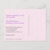 ファンキーなファッション・ショーの郵便はがき インビテーションポストカード (裏面)