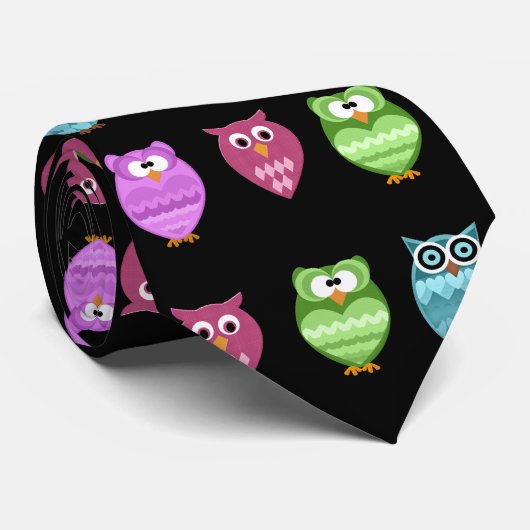 ファンキーなフクロウ ネクタイ (ロール)