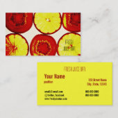 ファンキーなフルーツの新しいジュースバーの名刺 名刺 (正面/裏面)