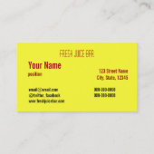 ファンキーなフルーツの新しいジュースバーの名刺 名刺 (裏面)