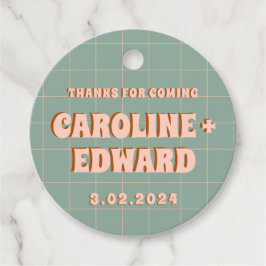 ファンキーなボールドブルーピンクレッド フェイバータグ