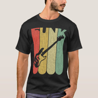 ファンキーなミュージシャンのためのデザイン ベーシスト ビンテージv tシャツ