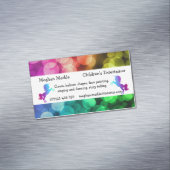 ファンキーなユニコーンの虹の子供のパーティーの芸能人 マグネット名刺 (インサイチュ)