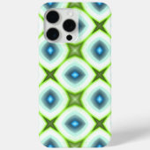 ファンキーなライムグリーン+アクア+ターコイズのスクエアアートモザイク Case-Mate iPhoneケース (裏面)