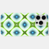 ファンキーなライムグリーン+アクア+ターコイズのスクエアアートモザイク Case-Mate iPhoneケース (裏面 (横))