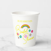ファンキーなレトロなブライズシャワー 紙コップ (正面)