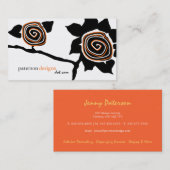 ファンキーなレトロのヒマワリの名刺 名刺 (正面/裏面)