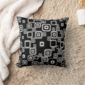 ファンキーなレトロの白黒パターン クッション (ブランケット)