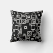 ファンキーなレトロの白黒パターン クッション (裏面)