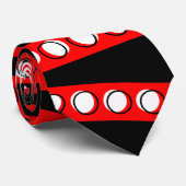 ファンキーなレトロの赤く白く黒い円は及び縞で飾ります ネクタイ (ロール)