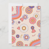 ファンキーなレトロ水彩の5はイイ感じ  ベイビーセル 招待状 (裏面)