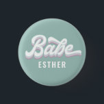 ファンキーなレトロ80'sパステルカラーの花嫁の女の子の独身最後の夜の結婚式 缶バッジ<br><div class="desc">ファンキーなレトロ80'sパステルカラーの花嫁の女の子の独身最後の夜の結婚式のデザイン。コーディネートコレクションのパーティー</div>