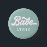 ファンキーなレトロ80'sパステルカラーの花嫁ハメス前 結婚式 缶バッジ<br><div class="desc">ファンキーなレトロ80'sパステルカラーの花嫁のハメス前 結婚式デザイン。コーディネートコレクションのパーティー。</div>