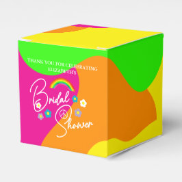 ファンキーなレトロ ブライダルシャワー フェイバーボックス