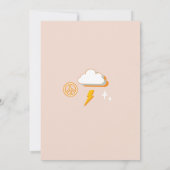 ファンキーなレトロ 1歳誕生日パーティー招待状 招待状 (裏面)