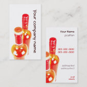 ファンキーなワイン・ボトルの名刺のテンプレート 名刺 (正面/裏面)