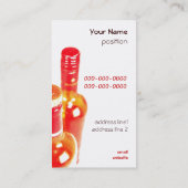 ファンキーなワイン・ボトルの名刺のテンプレート 名刺 (裏面)