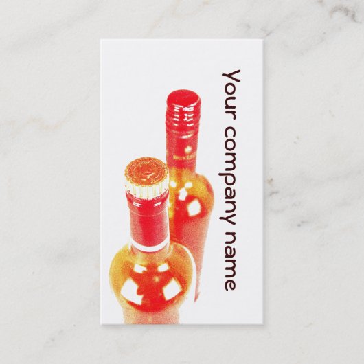 ファンキーなワイン・ボトルの名刺のテンプレート 名刺 (正面)