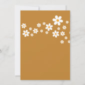 ファンキーなワン レトロ ダイシー ボーホー フラワーのファーストバースデー 招待状 (裏面)