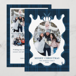 ファンキーなヴィンテージ クリスマス ブルー リボン コケット5 写真