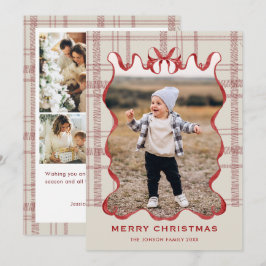 ファンキーなヴィンテージ クリスマス 赤いリボン コケット5 写真