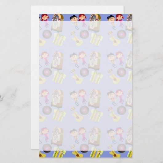 ファンキーな五十年代 便箋 (正面/裏面)