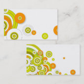 ファンキーな円の名刺のデザイン 名刺 (正面/裏面)