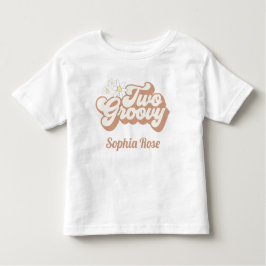 ファンキーな女の子のレトロ70年代バースデーガールシャツ トドラーTシャツ