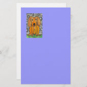 ファンキーな子犬 便箋 (正面/裏面)