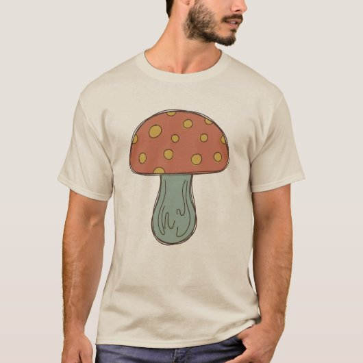 ファンキーな小さな森のキノコ Tシャツ (正面)