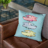 ファンキーな幻想的な魚 クッション