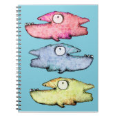 ファンキーな幻想的な魚 ノートブック (正面)