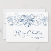 ファンキーな手描き落書きレトロクリスマス シーズンカード (正面)