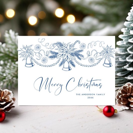 ファンキーな手描き落書きレトロクリスマス シーズンカード