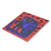 ファンキーな抽象猫絵画 タイル (側面)