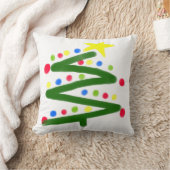 ファンキーな抽象芸術のクリスマスツリー クッション (ブランケット)