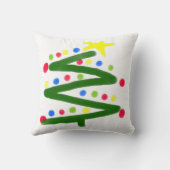 ファンキーな抽象芸術のクリスマスツリー クッション (裏面)