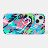 ファンキーな抽象芸術  iPhone 15ケース (裏面横)